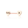 thumbnail image 1 of Anillo para pezones con barra, accesorio de moda Sexy para chicas jóvenes, joyería elegante en forma de corazón, Piercings, decoración Ropa, zapatos y accesorios Miscelánea Oro rosa chúpalo Jumpingount AP009423-10B, 1 of 6