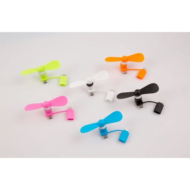 Ventilador pequeño silencioso creativo para teléfono móvil con USB, Android, Apple, tipo C, tres en uno, mini ventilador de mano