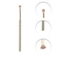 thumbnail image 3 of Unique Bargains 1 Pc Durable Blending Makeup Brush Small Light Coffee Color Nylon Hair Aluminum Tube Plastic Handle, 3 of 5