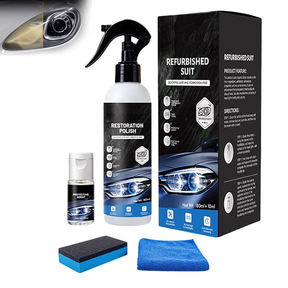 Car Headlight Restoration Kit, Professional Headlight Cleaner for Yellowed Lenses, Restores Clarity & Brightness for All Vehicle Types（2026 New）