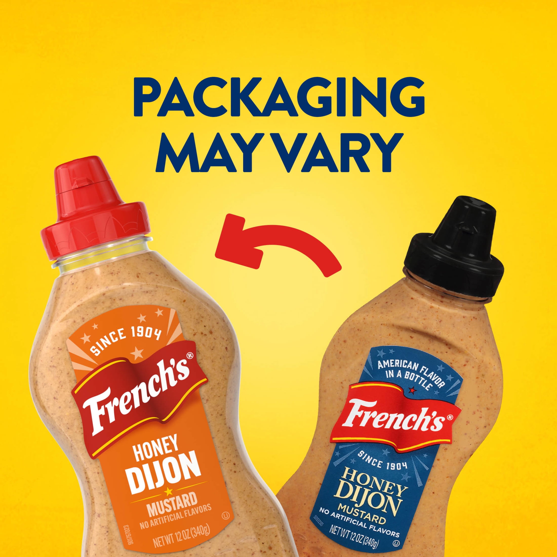 (4 pack) French's Kosher Honey Dijon Mustard Squeeze Bottle, 12.0 oz Bottle