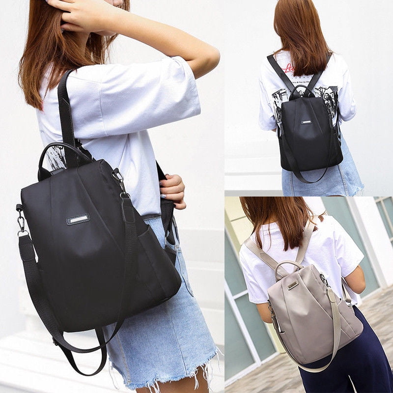 4pcs Women Leather Backpack Rucksack Travel Bag Shoulder Handbag Satchel Lot 