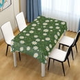 thumbnail image 7 of Floral Daisy Pattern Rectangle Tablecloth, Dust Proof Anti Wrinkle Wipeable Table Cloth Tabletop foration of Dinner Kitchen Wedding Holiday Party 60"x120" Decor Gift, 7 of 7