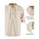 thumbnail image 2 of Conjunto de 4 piezas de disfraz renacentista de Halloween para hombre, camisa pirata medieval, pantalones con banda en los tobillos, 2 of 5