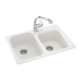 Swan KSDB3322010 33" x 22" Swanstone DoubleBasin Dual Mount Kitchen