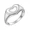 Gold, variant on Women Stainless Steel Heart Ring 10mm Double Heart Shaped Pearl Shell Inlay Promise Statement Band Gold Size 6