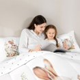 thumbnail image 4 of Erosebridal Girls Cute Bunny Queen Comforter Set,Easter Eggs Bunny Pink Flower Floral Bedding Comforter Set For Kids Reversible 3-Piece, 4 of 7