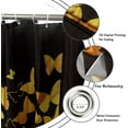 thumbnail image 3 of Sunflower Shower Curtain, Black and Yellow Sunflower Butterfly Bathroom Curtains Rustic Shower Curtains for Bathtub Decor Machine Washable Waterproof Fabric with 12 Plastic Hooks, 3 of 6