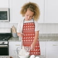 thumbnail image 4 of Red Christmas Reindeer Pattern Kids Aprons for Girls and Boys,Adjustable Neck Strap Toddler Aprons for Kids Cooking Baking, 4 of 7