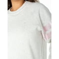 thumbnail image 5 of Celebrity Pink Women's Satin Stripe Crew Neck Sweatshirt, Sizes XS-XXXL, 5 of 6