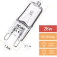 thumbnail image 3 of Lámpara halógena G9, 10 bombillas halógenas G9 de iluminación 28 W 230 V 370 lm 2800 K blanco cálido regulable (10 unidades de blanco cálido) brillar Electrónica, 3 of 5