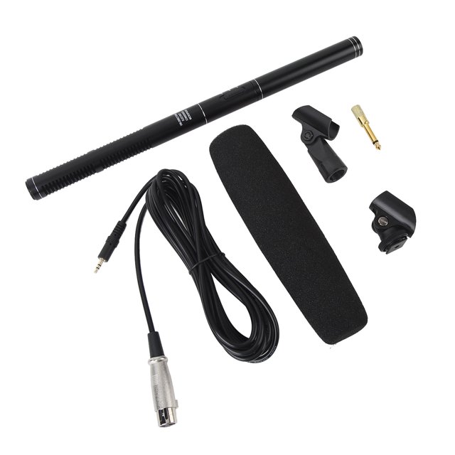 Micrófono De Vídeo, Micrófono De Escopeta, Aleación De Aluminio, Conector XLR De 3 Pines Para Entrevista