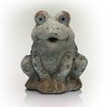 thumbnail image 3 of Alpine Corporation Solar Outdoor Garden Frog Statue, 11 Inch Tall, 3 of 12