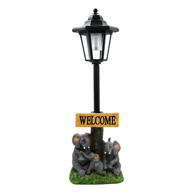 Estatua de para exteriores, figura de animal con luz solar, adorno decorativo para inauguración de casa, manualidades para jardín.