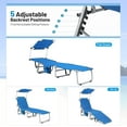 Outdoor Folding Chaise Lounge Portable Tanning Chair with 5 Adjustable