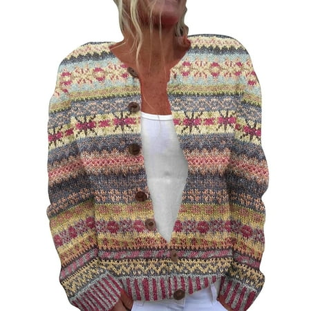Aoiroe Cardigan With Buttons Button Cardigan Christmas Sweater Cardigan Women Fall Cardigans For Women Loose Cardigan Warm Clothes For Women Christmas Sweatshirt White S