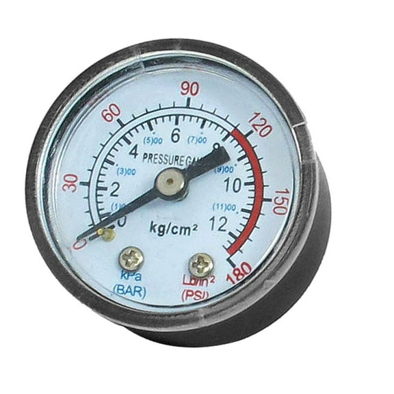 Unique Bargains 1/8BSP Air Compressor Hydraulic Back Mount Pressure Gauge 0-180 PSI