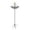 Gray, variant on 34IN Solar Powered Tiered Bird Bath Fountain, Outdoor Garden Water Feature with Ground Spike, Decorative Glass Basin for Patio and Yard,Pink