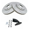 thumbnail image 2 of TRQ Brake Rotor Drilled & Slotted G-Coated & Semi-Metallic Pad Front Set BKA12377 Fits select: 2008-2011 FORD FOCUS, 2 of 5