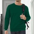thumbnail image 7 of Men's Winter 2-Piece Casual Set, Long Sleeve Fuzzy Fleece Pullover and Warm Pants, Cozy Lounge Wear For Cold Weather Indoor Comfort,Green,L, 7 of 7