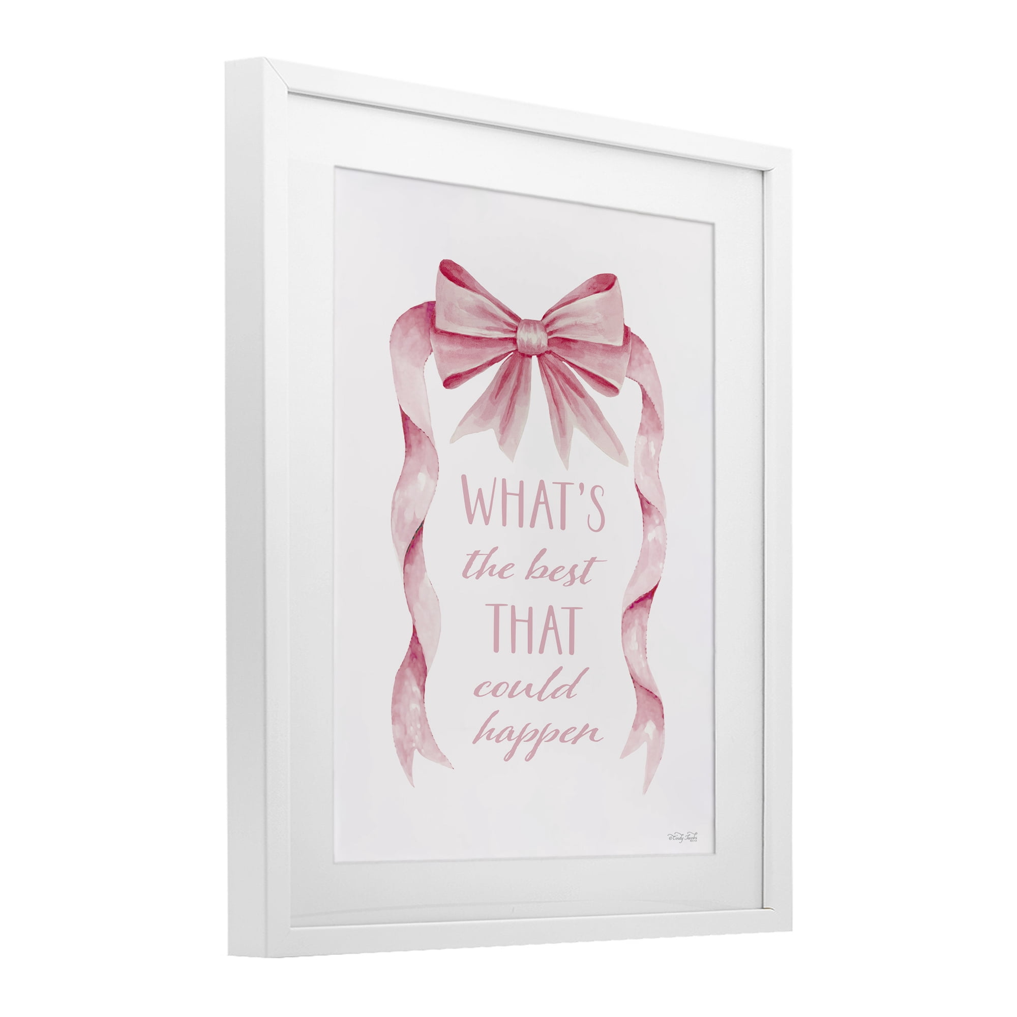 Stupell Industries Optimistic Best That Could Happen White Framed Print Under Glass, design by Cindy Jacobs