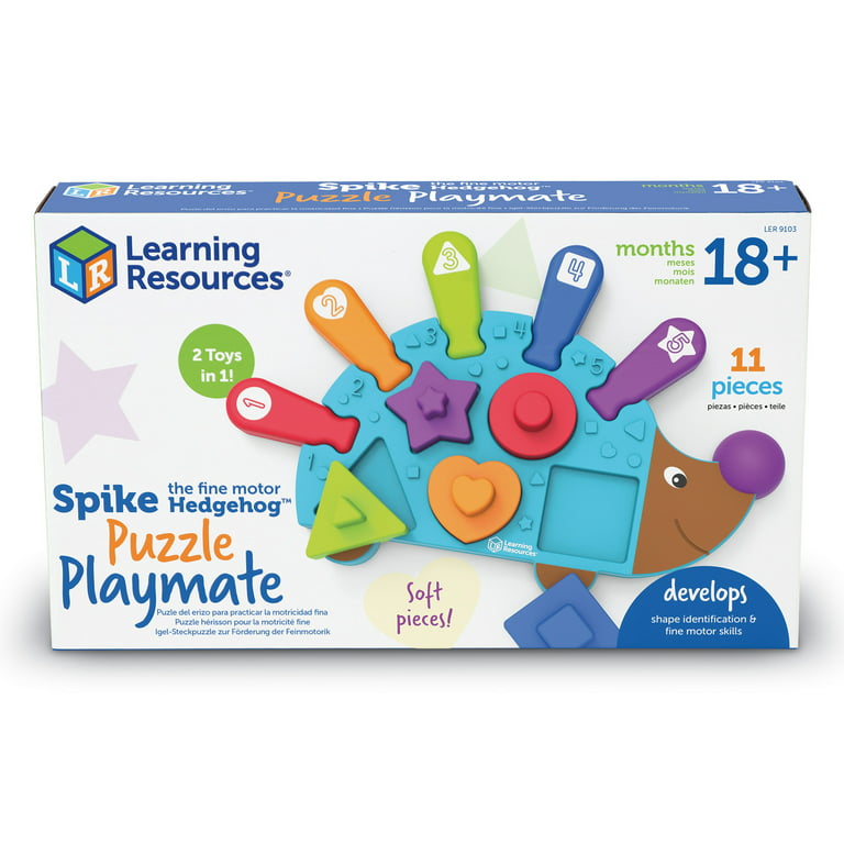 Learning Resources Spike the Fine Motor Hedgehog Puzzle Playmate - 11  Pieces, Preschool Learning Toys for Boys and Girls Ages 18+ months 