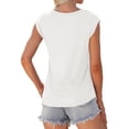 thumbnail image 5 of TARAINYA Women Cap Sleeve V Neck T-Shirt Loose Fit Casual Summer Tank Top, 5 of 8