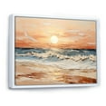 thumbnail image 2 of Designart "Coastalbeachsand Sandy Serenity Painting III" Landscapes Floater Framed Wall Art Living Room, 2 of 7