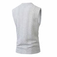 thumbnail image 5 of Ceisia Mens 2 Piece Outfit Textured Knit Sleeveless Tank Top and Drawstring Shorts Set Casual Loungewear for Men Gray M Gifts for Father, 5 of 9