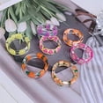 thumbnail image 2 of 6pcs Resin Fruit Rings Set Pitaya, Strawberry,Apple,Watermelon Lemon,Kiwi Grape Summer Knuckle Transparent Acrylic Band Ring Chunky for Women Sweet Jewelry, 2 of 4