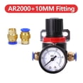 thumbnail image 1 of 1/4'' Air Pressure Regulator,Control Compressor Pump Gas Regulating Treatment Units with Gauge Adjustable AR2000 ,Long Lasting, 1 of 7
