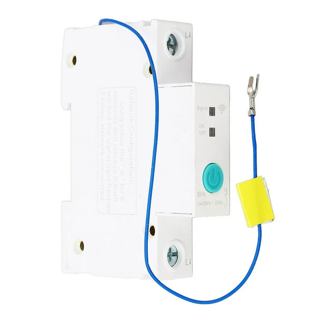 Disjoncteur Wi-Fi 1P 230 V, interrupteur intelligent sur rail DIN pour application Ewelink, centres commerciaux et maisons