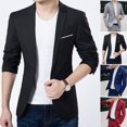 thumbnail image 4 of New Men's Casual Slim Fit Formal Button Suit Blazer Coat Jacket Tops, 4 of 8