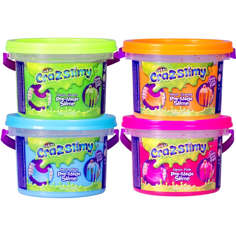 Cra-Z-Slimy™ Neon Pre-Made Slime Bucket 24oz
