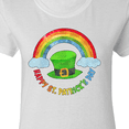 thumbnail image 4 of Inktastic Happy St. Patrick's Day Rainbow and Hat Women's T-Shirt, 4 of 5