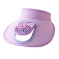 thumbnail image 4 of Sun Visor Hat with Fan Breathable Large Brim Summer Beach Hat Sun Protection Violet, 4 of 8