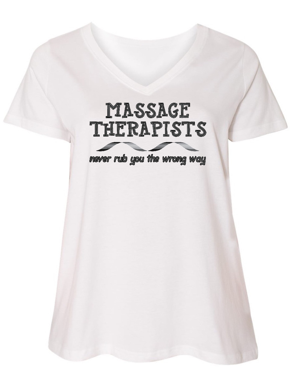INKtastic Massage Therapists Ribbon Women's Plus Size VNeck