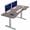 Dark Walnut, variant on VIVO Electric 63” x 32” Stand Up Desk, Black 3 Part Table Top, Black Frame