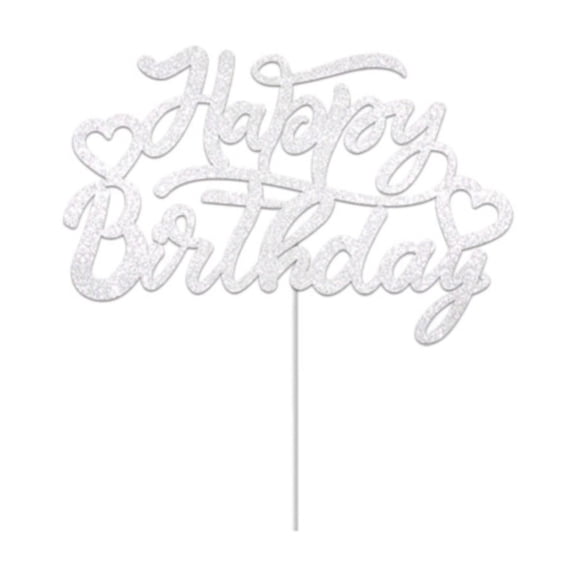 Birthday Cake Topper Paper Dessert Topper Decorative Cake Decoration For Birthday Party Celebration Baking Supplies