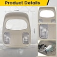 thumbnail image 3 of YIUIY Overhead Interior Dome Map LED Light Lamp Assembly Compatible with Dodge Ram 1500 2500 3500 4500 5500 2002-2010, Replaces OE# 1DK78BD1AA, 3 of 5