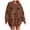 Brown, variant on Duqingm Womens Halloween Long Sleeve Sweatshirts Spider Print Casual Tops,S