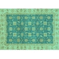 thumbnail image 1 of Ahgly Company Indoor Rectangle Oriental Turquoise Blue Traditional Area Rugs, 2' x 4', 1 of 4
