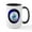White/Black Inside, variant on CafePress - Evil Eye Protection Large Mug - 15 oz Ceramic Large White Novelty Mug