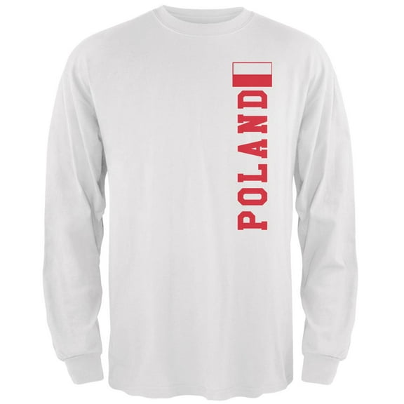 World Cup Poland Mens Long Sleeve T Shirt White MD