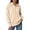 Khaki-03, variant on DISKEBUISS Women's Ribbed Full Zip Up Jacket Stand Collar Long Sleeve Sweatshirt Coat with Thumb Holes & Pockets for Fall Winter
