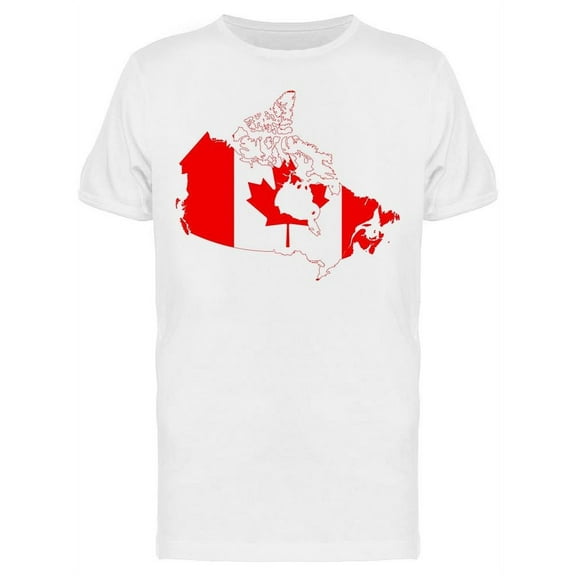 Map Of Canada With A Flag T-Shirt Men -Image by Shutterstock, Male x-Large