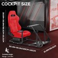 thumbnail image 2 of Supllueer Adjustable Racing Cockpit with Red Suede Seat Fit for Logitech G29 G920 G923  Thrustmaster Fanatec   Without Steering Wheel Pedal Shifter, 2 of 21