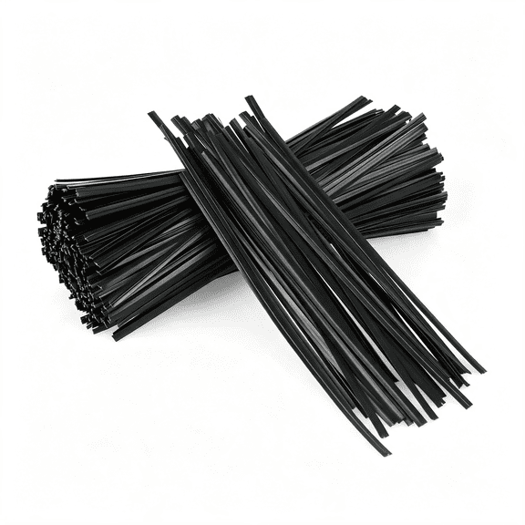 MISSMILE 300Pcs Plastic 5" Twist Ties for Bags,Wire Ties Reusable Twist Bread Ties for Household and Office Use Twist Ties