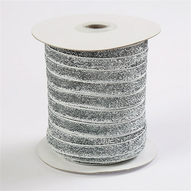 1cm Wired Ribbon for Gift Wrapping Bows Christmas Decorations and Crafts 50 Yards