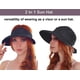 thumbnail image 2 of Sombreros para mujer UPF 50+ UV protección solar convertible visera de playa sombrero, 2 of 5